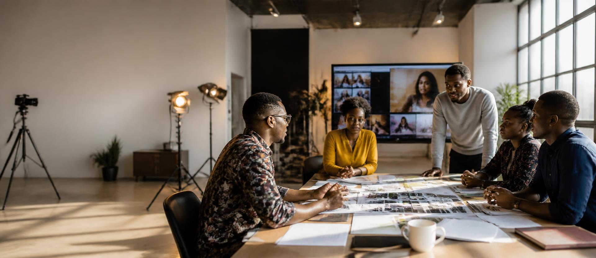African engineers and data scientists building digital infrastructure in a modern innovation lab